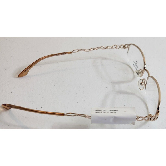 Catherine Deneuve Lunette Rose Gold Tone Frame Women's Eyeglasses Tester - Picture 6 of 8